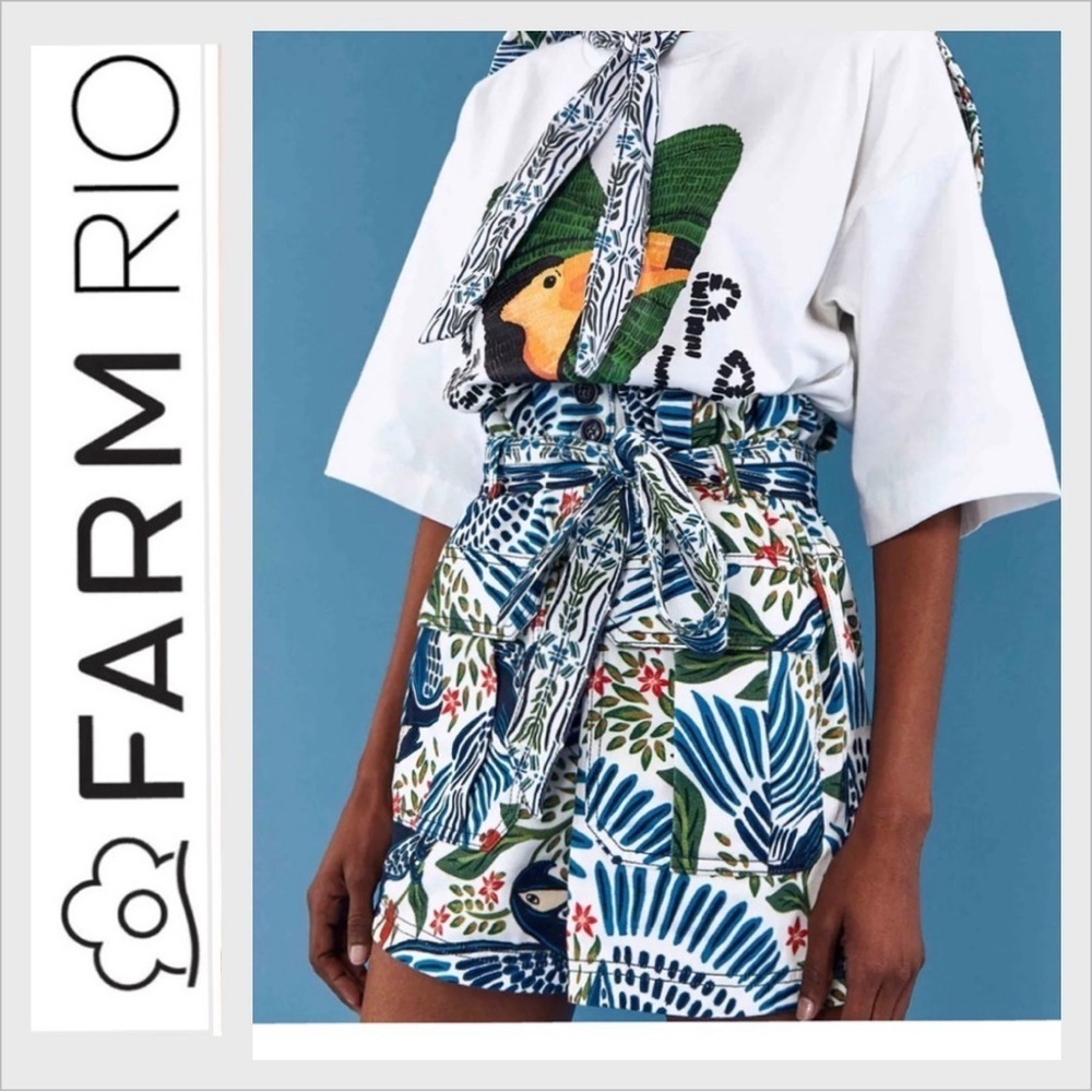 Farm Rio Macaw Flight Shorts S